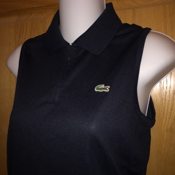 NEW Lacoste Blk Navy Polo Devanlay Tank Top 36 S 4 - Picture 11 of 16